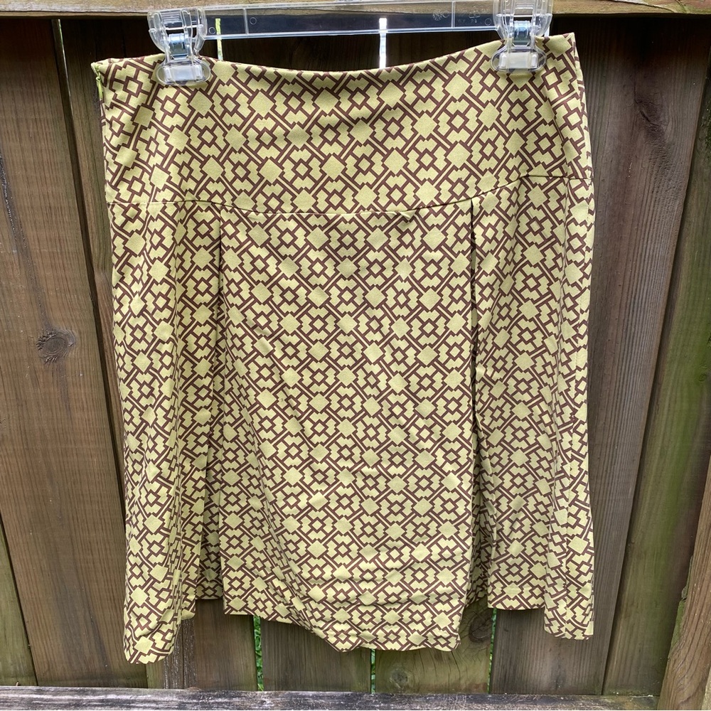 J Mclaughlin Retro Mod Geometric Pattern Green Br… - image 2